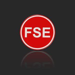 FSE Ronde Werkzeugmarke rot um Umrandung