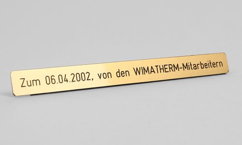 Messing Schild selbstklebend