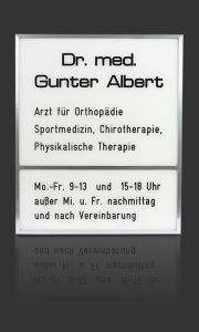 Plexiglasschild zum einschieben