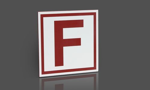 Kunststoffschild Feuerwehr F