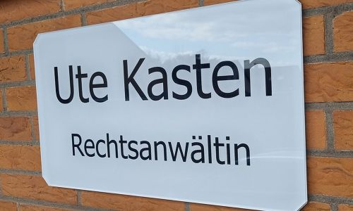 Plexiglas Schild Rechtsanwalt