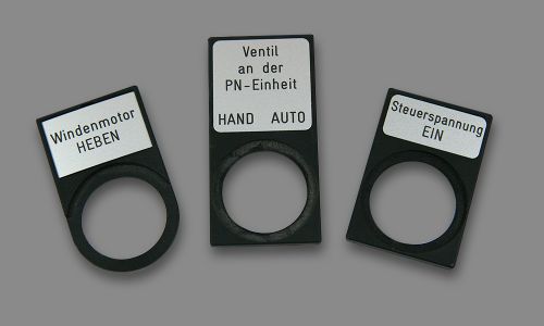 Einlegschild silber 27x17,5mm 22x22mm