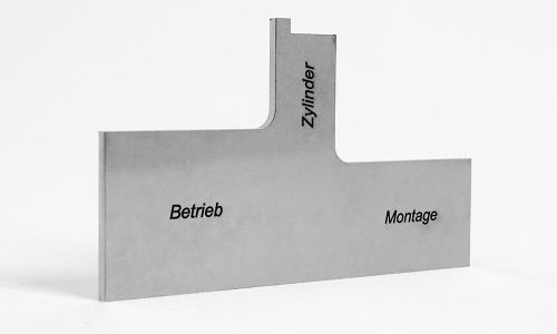 Edelstahlschild VA Schild ausgelasert