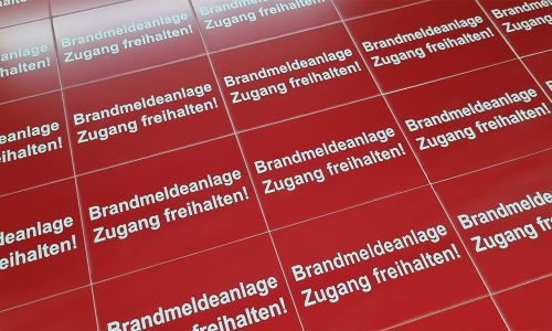 PVC Schilder Brandmeldeanlage